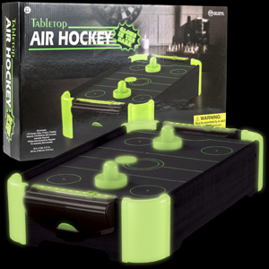 Glow-In-The-Dark Tabletop Air Hockey - Table Air Hockey Shot - aa Global - CS4018